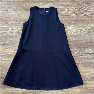 Madewell Anytime Scuba A-Line Dress in Night Vision / Navy Blue Women's Small